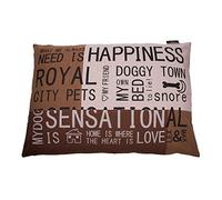 Lex & Max COVER RECT. HAPPINESS 100X70 TAUPE