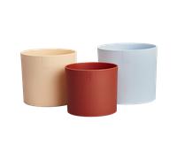 Lex Pott Set 14cm Sky Blue Flower Pot 3pcs Designer Pots Recycled Plastic