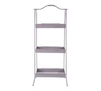 Lexa Metal Storage Rack, Curved Design, Delivered Fully Assembled Premier Housewares Grey One Size