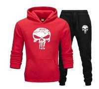 LEXAHO Unisex Skull Jogging Suit, Tracksuit, Men's Hooded Pullover, Jogger, Unisex Set, Skull Jogging Suit, 3D Jumper + Trousers, Tracksuit 5, L