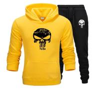 LEXAHO Unisex Skull Jogging Suit, Tracksuit, Men's Hooded Pullover, Jogger, Unisex Set, Skull Jogging Suit, 3D Jumper + Trousers, Tracksuit 1, XXL