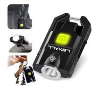 lexall LED Small Flashlight, 500Lumens Bright Mini Keychain Light, Portable USB Rechargeable Pocket Lights with 3 Modes Compact Baseball Cap Lights Indoor and Outdoor for Walking,Searching