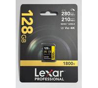 Lexar 128GB GOLD SDXC Memory Card Class 10 V60 UHS-II U3 Memory Card 280MB/S 4K