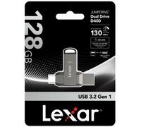 Lexar JumpDrive LJDD400128G-BNQNG USB flash drive 128 GB USB Type-C 3.2 Gen 1 (3.1 Gen 1) Grey
