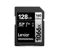 Lexar 128GB Professional 1066x SD Card, UHS-I, C10, U3, V30, Full HD, 4K, Up To 160MB/s Read SDXC Memory Card, for DSLR & Mirrorless Cameras