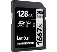 Lexar Professional 1667x 128GB SDXC UHS-II Card, Up To 250MB/s Read, for Professional Photographer, Videographer, Enthusiast (LSD128CBNA1667)