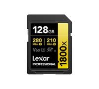 Lexar 128GB Professional 1800x UHS-II SDXC V60 Rated 4K Video Capture Memory Card (GOLD Series)