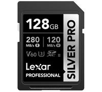 Lexar 128GB Professional SILVER PRO SDXC Memory Card, UHS-II, C10, U3, V60, Full-HD & 4K Video, Up To 280MB/s Read, for Professional Photographer, Videographer, Enthusiast (LSDSIPR128G-BNNNU)