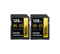 Lexar 128GB SDXC Pro 1800x U3 UHS-II R280/W210 V60 2 Pack