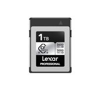 Lexar 1TB Professional CFexpress Type B Silver 4.0 Memory Card, for Photographers, Videographers, Up to 3600/3000 MB/s, 8K Video (LCXEXS4001T-RNENG)