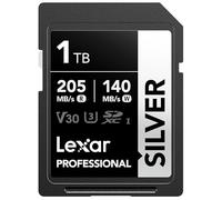 Lexar 1TB SD Card SILVER, Up to 205MB/s Read, 140MB/s Write, SDXC UHS-I Memory Card, Class 10, U3, V30, SD Card for Professional Photographers, Videographers, Enthusiasts