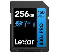 Lexar 256GB High-Performance 800x PRO SD Card, UHS-I, C10, U3, V30, 4K, Up to 150MB/s Read SDXC Memory Card, for Point-and-Shoot & Mid-Range DSLR Cameras, HD Camcorders (LSD0800P256G-BNNNU)