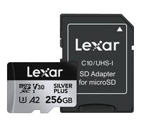 Lexar 256GB micro SDXC Silver Plus UHS-1 V30 R205/W100MB/s + SD Adapter