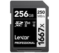 Lexar 256GB Professional 1667x SDXC Memory Card UHS-II C10 U3 V60 Full-HD & 4K Video Up To 250MB/s Read for Professional Photographer Videogra