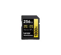 Lexar 256GB Professional 1800x SDXC UHS-II Card Gold Series Class 10 U3 V60