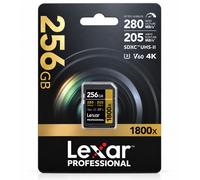 Lexar Professional SDXC 256GB BL 1800x UHS-II V60 gold