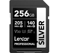 Lexar 256GB SD Card SILVER, Up to 205MB/s Read, 140MB/s Write, SDXC- NEW