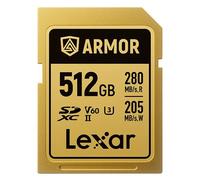 Lexar Professional Gold Armor SD Card UHS-II V60 R280/W210 MB/s IP68 - 512GB | ✅ 5 years warranty