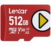 Lexar 512GB PLAY micro SD Card, UHS-I, C10, U3, V30, A2, Full HD, 4K, Up to 205/140 MB/s microSDXC Memory Card, Expanded Storage for Nintendo-Switch 1, Gaming, Smartphones, Tablets (LMSPLAY512G-BNSNU)