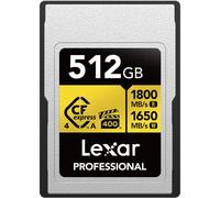 Lexar 512GB Pro (1800MB/Sec) CFexpress Type A 4.0 Gold Series Memory Card