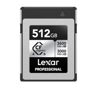 Lexar 512GB Professional CFexpress Type B Silver 4.0 Memory Card, for Photographers, Videographers, Up to 3600/3000 MB/s, 8K Video (LCXEXS4512G-RNENU)