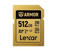 Lexar 512GB Professional Gold Series Armor 280MB/s UHS-II V60 SDXC Memory Card