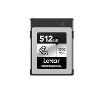 Lexar 512GB Professional Silver SE CFexpress Type B Memory Card, for Photographers, Videographers, Up to 1700/1250 MB/s, 8K Video (LCXEXSE512G-RNENU)
