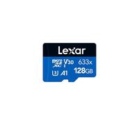 Lexar 633x 128GB Micro SD Card, microSDXC UHS-I Card + SD Adapter, microSD Memory Card up to 100MB/s Read, A1, Class 10