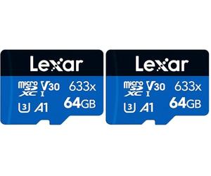 Lexar 633x 64GB Micro SD Card, microSDXC UHS-I Card W/O SD Adapter, microSD Memory Card up to 100MB/s Read, A1, Class 10, U3, V30, TF Card for Smartphones/Tablets/IP Cameras (LMS0633064G-BNNAA)