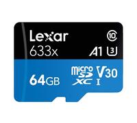 Lexar 64GB Micro SD XC UHS-I U3 Class 10 A1 V30 95MB/S Memory Card