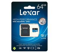 Lexar 64GB Mobile/Dashcam Memory Card Class 10 Micro SD 633x SDHC UHS-I 95MB/s