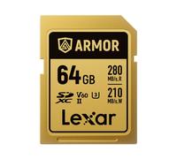 Lexar 64GB Professional Gold Series Armor 280MB/s UHS-II V60 SDXC Memory Card