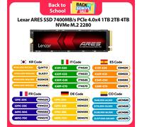 Lexar ARES 7400MB/s SSD 512GB 1TB 2TB 4TB PCIe 4.0x4 NVMe M.2 2280 Internal Solid State Hard Disk SSD Drive for PC Gamer