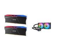 Lexar ARES Gen2 RGB DDR5 RAM 32GB Kit (2x16GB) 6000MHz CL30, 288-Pin UDIMM Desktop Memory + Thermaltake TH240 ARGB Sync V2 CPU Liquid Cooler/AlO Liquid Cooling/Fan 120mm*3/PWM 500~2000 RPM