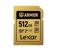 Lexar ARMOR 512GB SDXC Pro Gold Stainless Steel UHS-II V60 IP68 280MB/s Card