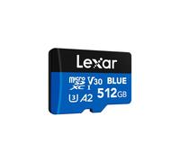 Lexar Blue Micro SD Card 512GB, up to 160MB/s Read, microSDXC UHS-I Card, Class 10, U3, V30, A2, Full-HD & 4K Video, High-Speed Memory Card for