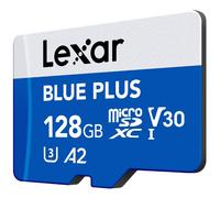Lexar Blue Plus 128GB MicroSD Memory Card UHS-I with SD adapter, up to 170MB/s read C10 / A2 / U3 / V30 microSDXC