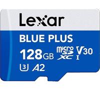 Lexar Blue Plus 128GB MicroSD Memory Card UHS-I with SD adapter, up to 170MB/s read C10 / A2 / U3 / V30 microSDXC