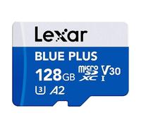 Lexar Blue Plus 128GB MicroSD Memory Card UHS-I with SD adapter, up to 170MB/s read C10 / A2 / U3 / V30 microSDXC