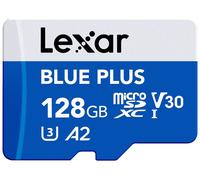 Lexar BLUE PLUS 170MBs microSDXC Memory Card with SD Adaptor - 128GB