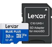 Lexar Blue Plus 32GB MicroSD card with Adapter, A1, V10, 100MB/s, UK Seller