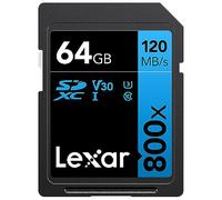 Lexar Blue Series Professional 800x 64GB UHS-I U3 SDXC Memory Card