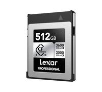 Lexar CFexpress 4.0 Type B 512GB Memory Card, up to 3600MB/s Read, 3000MB/s Write, for 8K Raw Video, for DSLRs, Backward Compatible with XQD Cameras