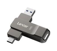Lexar D40E 128GB Dual Usb Stick Type-C Jump Drive, Titanium Grey