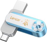 Lexar D500 Solid State Dual Drive USB 3.2, AFA Edition, Argentina World Championship Co-Branding, Dual USB C/A Ports, Up to 400MB/s, High-Performance, Metal Housing, Compatible with iPhone 17, 128GB