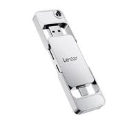 Lexar D70E 1TB Dual Drive External SSD, Up to 2000MB/s Read and 1800MB/s Write, Cable-free Portable SSD for USB Type-C/Type-A devices, Compatible with iPhone 17