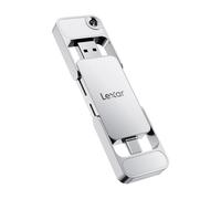 Lexar D70E 2TB Dual Drive External SSD, Up to 2000MB/s Read and 1800MB/s Write, Cable-free Portable SSD for USB Type-C/Type-A devices, Compatible with iPhone 17