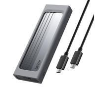 Lexar E300 M.2 PCIe NVMe SSD Enclosure Adapter USB 3.2 Gen 2(10Gbps) Compatible with M Key/B&M Key, Solid State Drive Type C Tool Free Enclosure Support UASP Trim NVMe SSD 2230/2242/2260/2280