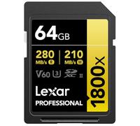 Lexar Gold Series Professional 1800x 64GB UHS-II SDXC Memory Card