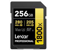 Lexar Gold Series Professional 1800x 256GB UHS-II U3 SDXC Memory Card
